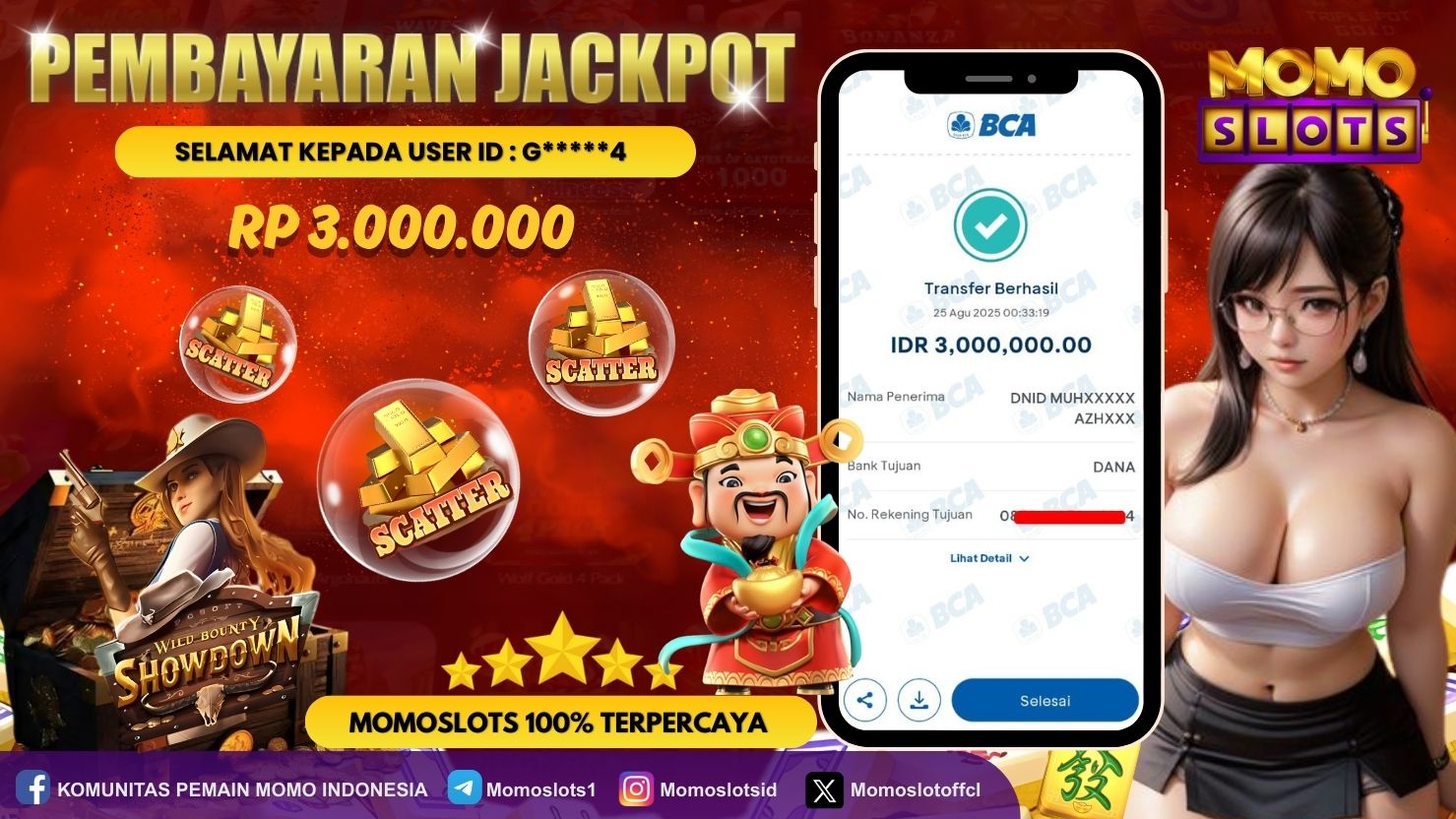 MOMOSLOTS JACKPOT SLOT WILD BOUNTY SHOWDOWN